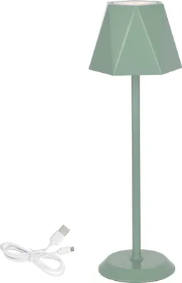 Produktbild von Clauss Tischlampe LED Mint | Akku Tischleuchte aus Metall mit Touch Dimmer | USB-Ladekabel | Outdoorgeeignet | 3W, 240 Lumen, 400 mAh Lithiumakku, IP54 | Clauss 10010