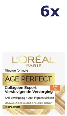 Productafbeelding van 6x L'Oreal Skin Age Perfect Dagcreme SPF 30