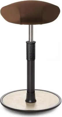 Produktbild von Sitz- Stehhocker Free Tall Triangel Boxmark Leder Braun schwarz /cremeweiß.