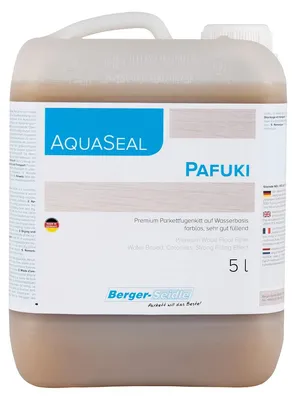 Produktbild von AquaSeal Pafuki Fugenkitlösung auf Wasserbasis für Holzböden
