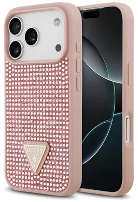 Image de Guess Rhinestone Triangle Logo Case for Iphone 17 Pro - Różowe