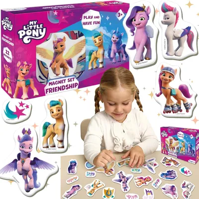Zdjęcie produktu dla Zestaw Magnesów My Little Pony Przyjaźń Kucyki Kolorowe Układanka  Me5031-21