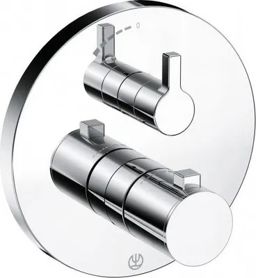 Obrázek produktu pro KLUDI PUSH UP rameno. s otočným tlačítkem kazety pro 2 připojení měkký okraj chrom, 387110538