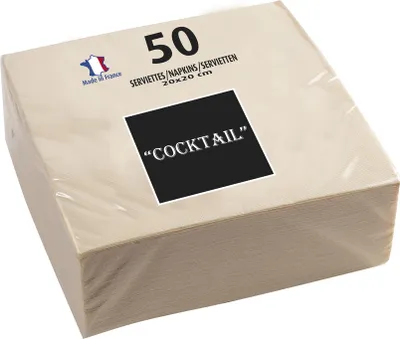 Image de PROnappe SV622002I Serviettes de table 200 x 200 mm ivoire