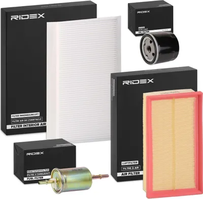Produktbild von RIDEX Filterset Inspektionspaket Filtersatz für FORD FOCUS (DAW, DBW) FOCUS Kombi (DNW) FOCUS Stufenheck (DFW)