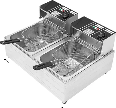 Produktbild von Elektrische Fritteuse, schnelles Heizen, große Kapazität, silber