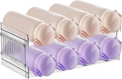 Image de Caisse en plastique pouvant contenir 8 bouteilles, empilable, pour bouteilles de vin, cuisine, réfrigérateur.