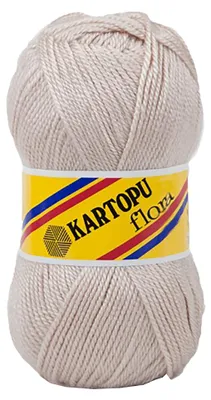 100g Strick-Häkel-Garn KARTOPU FLORA K855 graubeige