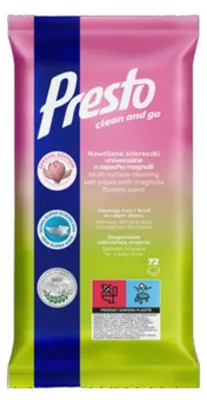 Immagine prodotto di PRESTO Salviette umidificate multiuso al profumo di Magnolia, 72 pz.
