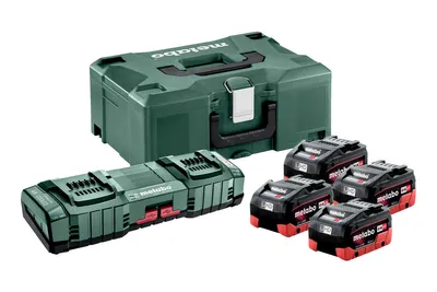 Produktbild von Metabo Basis Set 4 x LiHD 8.0 Ah + ASC 145 Duo + metaBOX 145