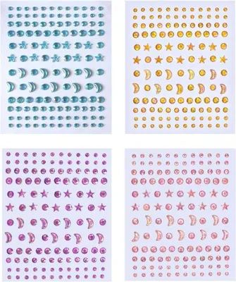 Produktbild von Festliche Glitzersteine-Sticker für Gesicht und Körper - Halloween-Partys und Auftritte
