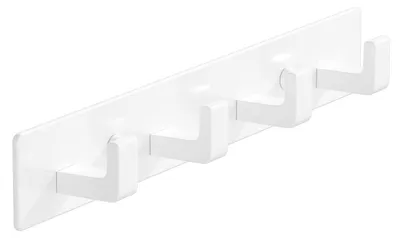 Zdjęcie produktu dla Wieszak na płaszcze z 4 haczykami, biały, 32 cm