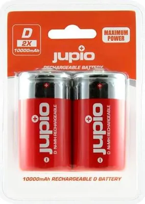 Produktbild von Batterie Jupio D 10000mAh (große Monozellen) 2pcs, wiederaufladbar