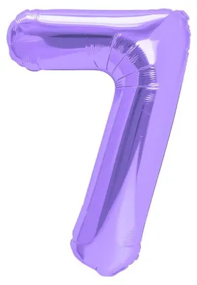 Produktbild von Folienballon Mit Der Zahl 7, Violett, 100 Cm