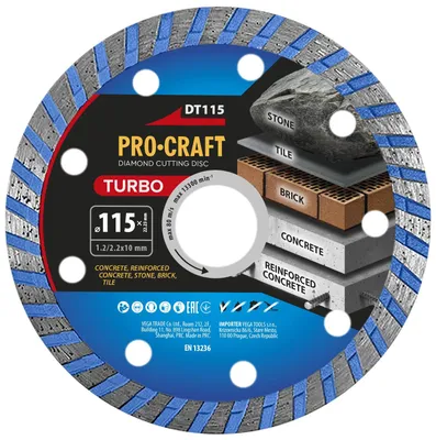 Obrázek produktu pro Diamantový řezný kotouč Turbo Procraft DT115