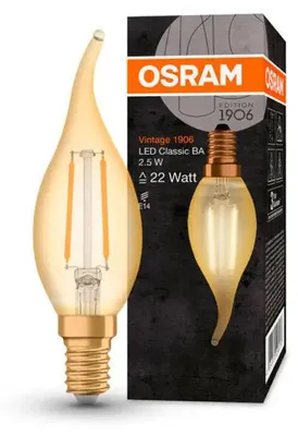 Obrázok produktu pre LED žiarovka 2.5W E14 BA GOLD OSRAM