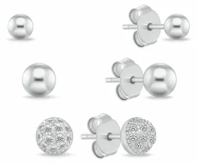 Produktbild von Ohrstecker-Set aus Silber SET297W ( 3 Paar Ohrringe)