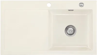 Produktbild von Spüle KeraDomo MERA 90 Magnolie Becken rechts mit Excenterbedienung