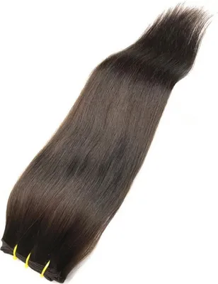 Produktbild von Weave Hair Echthaartresse für Haarextensions, Remy Haar, Farbe mittelbraun 4N, Länge (30 cm), ca. (100 g)