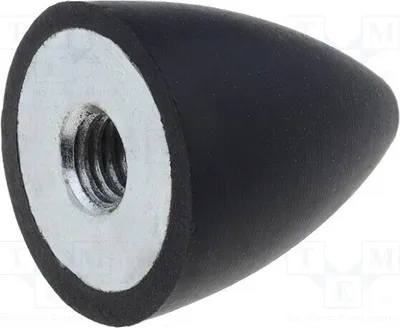 Produktbild von 1x Vibrationsdämpfer Gummi H: 6mm L: 24mm Ø: 20mm M6  113N DVA.7-20-24-M6-55 Schwi