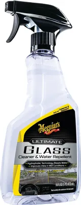 Produktbild von Meguiar’s Ultimate Glass Cleaner 473 ml – Glas- und Fensterreiniger, hydrophober Effekt, streifenfreie Reinigung