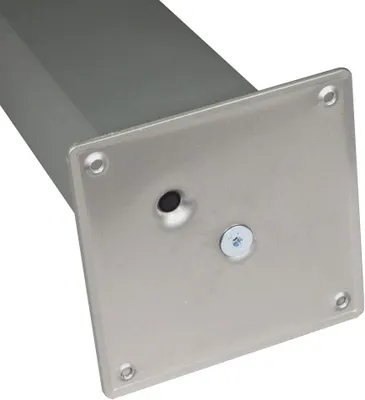 Produktbild von 1 Stück Tischbein eckig 100 x 100 Höhe 720mm Edelstahloptik höhenverstellbar Belastbarkeit 150 kg Stützfuß Möbelbein Tischfuß SOTECH