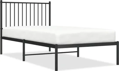 Obrázek produktu pro vidaXL Postel s čelem kovová černá 90x190 cm