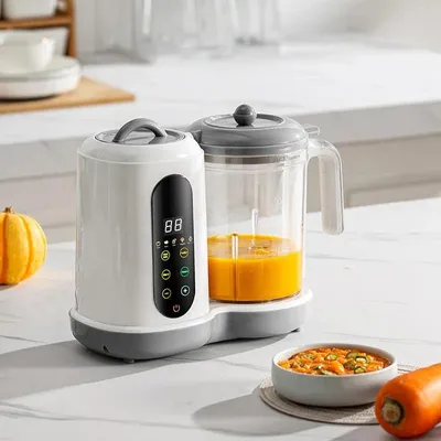 Obrázek produktu pro Přístroj na přípravu dětské výživy – Multifunkční zařízení pro přípravu dětské stravy – Parní vařič a mixér – Elektrický, 220V, zástrčka pro EU
