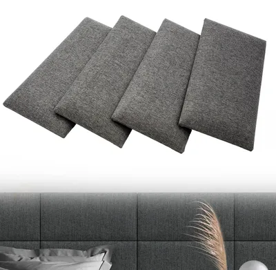 Schaumstoff-Wandpaneele 4er-Set 40x20 cm dunkelgrau