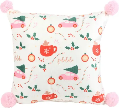 Obrázok produktu pre Something Different - Štvorec - Plyšový vankúš "Sugarplum Fun Christmas" SD5948 (37 cm x 37 cm) (biely/farebný)