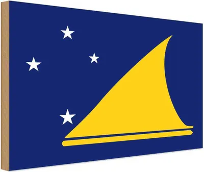Produktbild von vianmo Holzschild 30x40 cm Tokelaus Tokelau Flagge Fahne Wappen