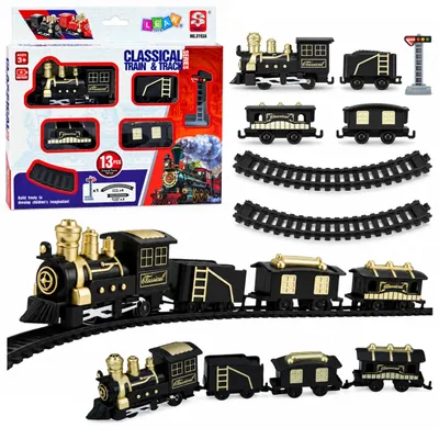 Productafbeelding van Klassieke minitreinlocomotief op batterijen met rails 13-dlg.