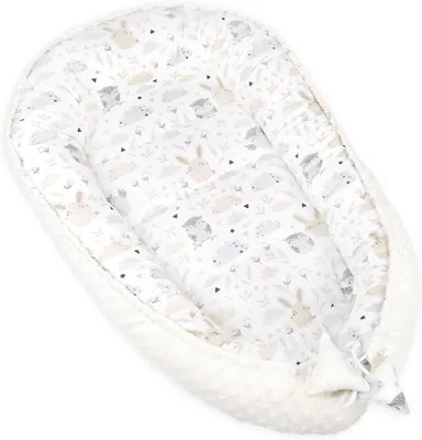 Productafbeelding van Babynest Minky babynestje voor baby's, knuffelnest, babycocon voor zuigelingen en pasgeborenen nestje voor thuis, Skandi beige