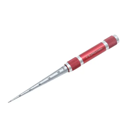 Image de Règle d'ouverture en acier inoxydable Tapered Hole - Outil de mesure du diamètre intérieur (1-6,5 mm)
