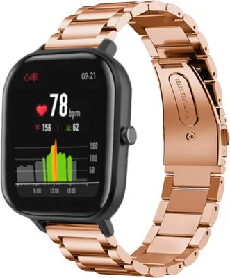 Produktbild von Strap-it Xiaomi Amazfit GTS Gliederarmband (Roségold)