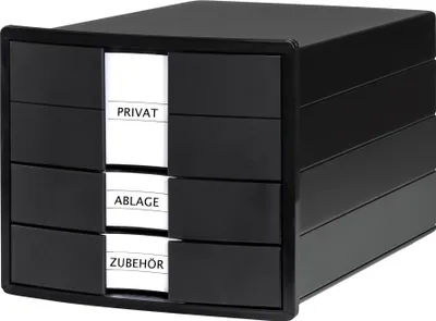 Produktbild von HAN Schubladenbox Impuls 3 Schubladen Schwarz