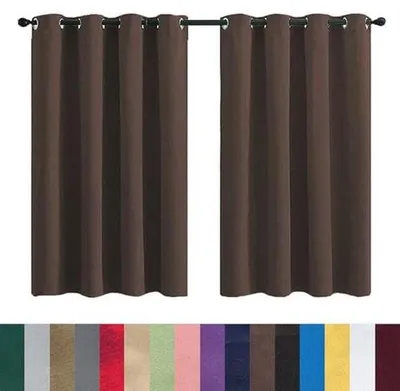 Productafbeelding van Zwarte Verduisteringsgordijnen 50 x 250 cm met Ringen Opaak