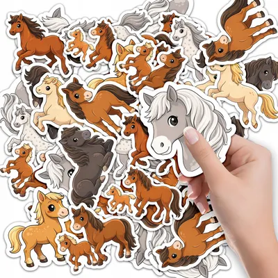Produktbild von STICKER ETIKETTEN HEFT 10 St. - Tier Pferd Pferde Hobby HORSE