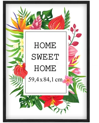 Produktbild von MG Design Schwarz Bilderrahmen A1 59,4 x 84,1 cm - Aus echtem Holz mit Acrylglas, zum Aufhängen & Aufstellen, für Fotos, Poster & Puzzle