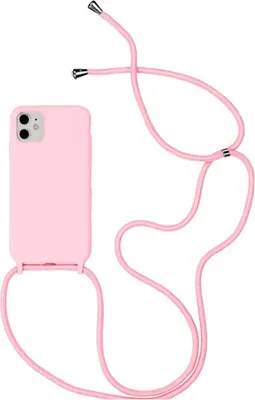 Produktbild von starfix "Kordon" Schnur Tasche Silikon Schutz-Hülle Cover Case S-Case für iPhone 11, pink