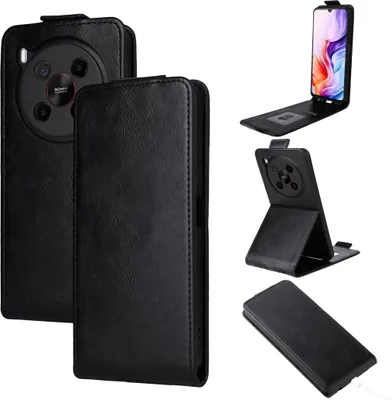Produktbild von Flip Hülle für ZTE Blade V70 Max Magnetisch Vertikal Kunstleder Schutz Schwarz