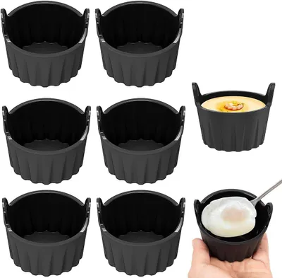 Obrázok produktu pre Silikónové Formy pre Air Fryer, 6 kusov, BPA-free, Hightolerantné, pre Koláče a Puddinky