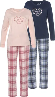 Produktbild von Vivance Dreams Pyjama 4 -teilig blau-rosa Größe 40/42