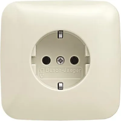 Produktbild von Busch-Jaeger 2011-0-1367, CEE 7/3, 2P+E, Weiß, 250 V, 16 A, 81 mm