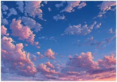 Produktbild von Fototapete Wolken Himmel Natur - 350x250 cm - Vliestapete Wohnzimmer Schlafzimmer - Vlies Fototapete Blau - 16388VX7