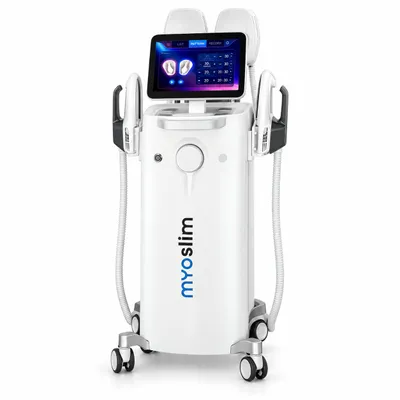 Produktbild von MYOSLIM Pro White - EMS-Gerät für Kosmetikstudios mit 4 Applikatoren, Farb-Touchscreen und aktiver Luftkühlung
