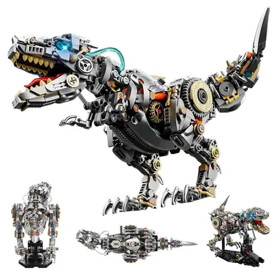 Image de T-Rex : Jeu de construction de dinosaure, 1268 pièces, modèle mécanique, idéal comme cadeau pour les garçons