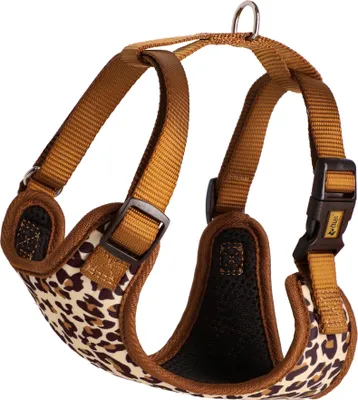 Image de Harnais pour chien Dingo sans pression avec double réglage par sangle, taille « XS » ; A : 20-30 cm, B : 25-35 cm LEOPARD