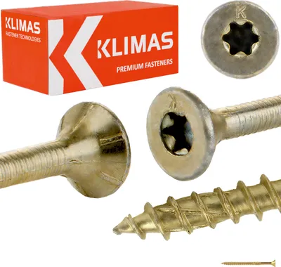 Zdjęcie produktu dla Wkrety do Drewna Ciesielskie Stożkowe Klimas WKCS KMWHT 3,5x50 Torx 400 Szt