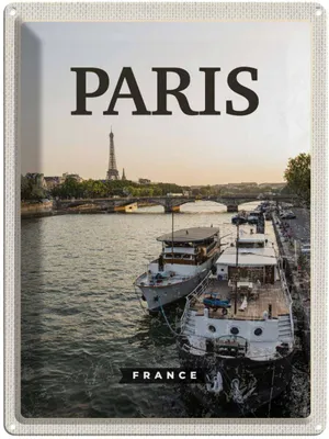 Produktbild von vianmo Blechschild 40x30 cm Paris FranceTourismus Bildmotiv Reisemotiv Abenteuer Reisen Europa Urlaub